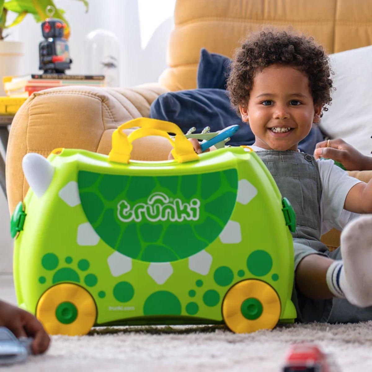 Trunki Ride On Luggage - Dudley The Dinosaur | Mothercare SG